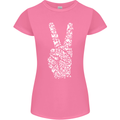 Peace Word Art Hippy Environment Womens Petite Cut T-Shirt Azalea