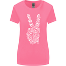 Peace Word Art Hippy Environment Womens Wider Cut T-Shirt Azalea