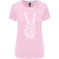 Peace Word Art Hippy Environment Womens Wider Cut T-Shirt Light Pink