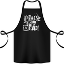 Peace is Dead War Anarchy Anarchist Skull Cotton Apron 100% Organic Black