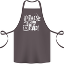 Peace is Dead War Anarchy Anarchist Skull Cotton Apron 100% Organic Dark Grey