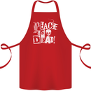 Peace is Dead War Anarchy Anarchist Skull Cotton Apron 100% Organic Red