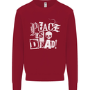 Peace is Dead War Anarchy Anarchist Skull Kids Sweatshirt Jumper Red