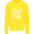 Peace is Dead War Anarchy Anarchist Skull Kids Sweatshirt Jumper Yellow
