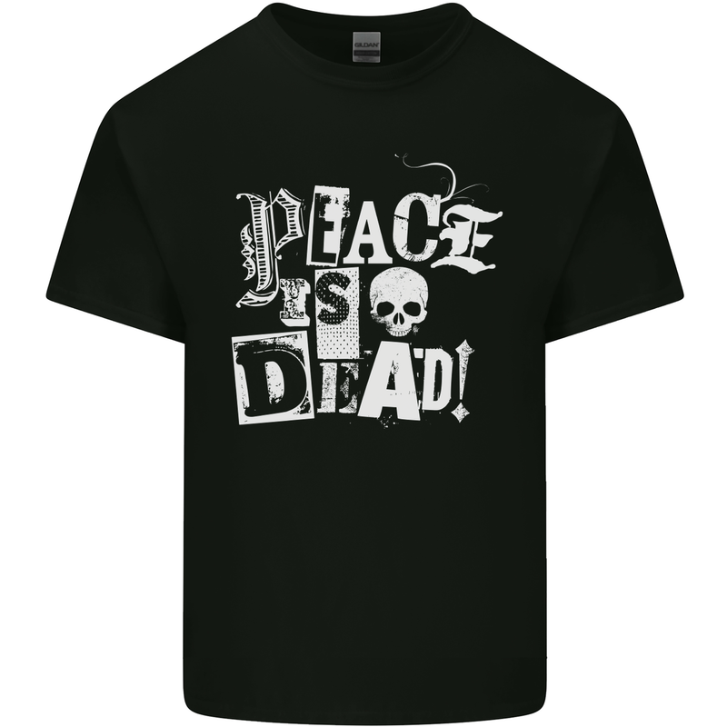 Peace is Dead War Anarchy Anarchist Skull Kids T-Shirt Childrens Black