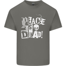 Peace is Dead War Anarchy Anarchist Skull Kids T-Shirt Childrens Charcoal