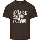 Peace is Dead War Anarchy Anarchist Skull Kids T-Shirt Childrens Chocolate