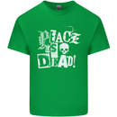 Peace is Dead War Anarchy Anarchist Skull Kids T-Shirt Childrens Irish Green