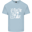 Peace is Dead War Anarchy Anarchist Skull Kids T-Shirt Childrens Light Blue
