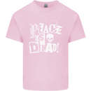 Peace is Dead War Anarchy Anarchist Skull Kids T-Shirt Childrens Light Pink