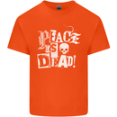Peace is Dead War Anarchy Anarchist Skull Kids T-Shirt Childrens Orange