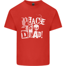 Peace is Dead War Anarchy Anarchist Skull Kids T-Shirt Childrens Red