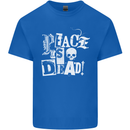 Peace is Dead War Anarchy Anarchist Skull Kids T-Shirt Childrens Royal Blue