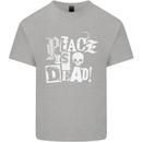 Peace is Dead War Anarchy Anarchist Skull Kids T-Shirt Childrens Sports Grey