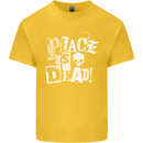 Peace is Dead War Anarchy Anarchist Skull Kids T-Shirt Childrens Yellow