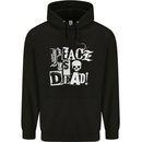 Peace is Dead War Anarchy Anarchist Skull Mens 80% Cotton Hoodie Black