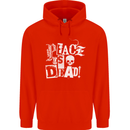 Peace is Dead War Anarchy Anarchist Skull Mens 80% Cotton Hoodie Bright Red