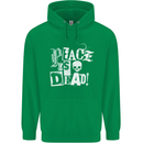 Peace is Dead War Anarchy Anarchist Skull Mens 80% Cotton Hoodie Irish Green