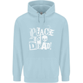 Peace is Dead War Anarchy Anarchist Skull Mens 80% Cotton Hoodie Light Blue