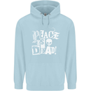 Peace is Dead War Anarchy Anarchist Skull Mens 80% Cotton Hoodie Light Blue
