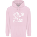 Peace is Dead War Anarchy Anarchist Skull Mens 80% Cotton Hoodie Light Pink