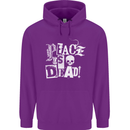 Peace is Dead War Anarchy Anarchist Skull Mens 80% Cotton Hoodie Purple