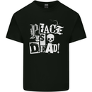 Peace is Dead War Anarchy Anarchist Skull Mens Cotton T-Shirt Tee Top Black