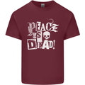 Peace is Dead War Anarchy Anarchist Skull Mens Cotton T-Shirt Tee Top Maroon