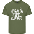 Peace is Dead War Anarchy Anarchist Skull Mens Cotton T-Shirt Tee Top Military Green