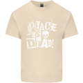 Peace is Dead War Anarchy Anarchist Skull Mens Cotton T-Shirt Tee Top Natural