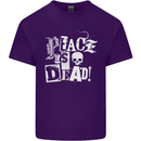 Peace is Dead War Anarchy Anarchist Skull Mens Cotton T-Shirt Tee Top Purple