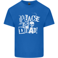 Peace is Dead War Anarchy Anarchist Skull Mens Cotton T-Shirt Tee Top Royal Blue
