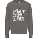 Peace is Dead War Anarchy Anarchist Skull Mens Sweatshirt Jumper Charcoal