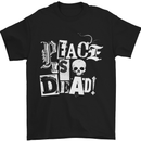 Peace is Dead War Anarchy Anarchist Skull Mens T-Shirt Cotton Gildan Black