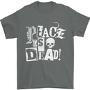Peace is Dead War Anarchy Anarchist Skull Mens T-Shirt Cotton Gildan Charcoal