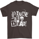Peace is Dead War Anarchy Anarchist Skull Mens T-Shirt Cotton Gildan Dark Chocolate