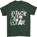 Peace is Dead War Anarchy Anarchist Skull Mens T-Shirt Cotton Gildan Forest Green