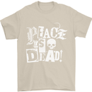 Peace is Dead War Anarchy Anarchist Skull Mens T-Shirt Cotton Gildan Sand