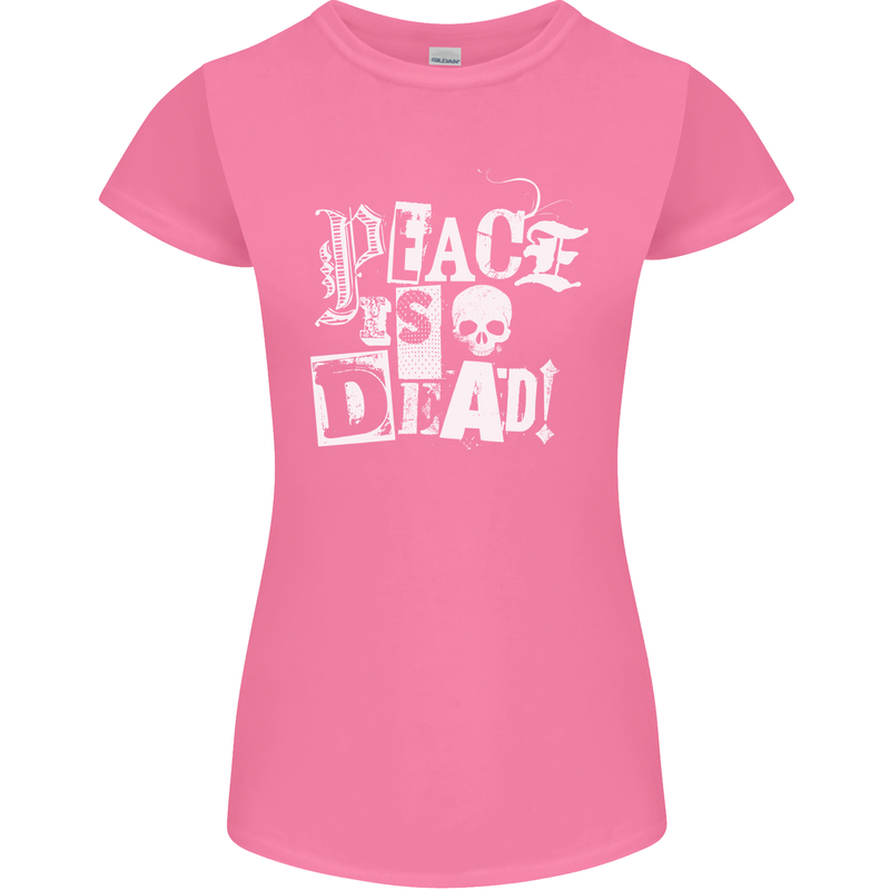 Peace is Dead War Anarchy Anarchist Skull Womens Petite Cut T-Shirt Azalea