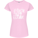 Peace is Dead War Anarchy Anarchist Skull Womens Petite Cut T-Shirt Light Pink