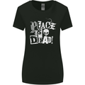 Peace is Dead War Anarchy Anarchist Skull Womens Wider Cut T-Shirt Black