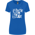 Peace is Dead War Anarchy Anarchist Skull Womens Wider Cut T-Shirt Royal Blue