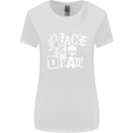 Peace is Dead War Anarchy Anarchist Skull Womens Wider Cut T-Shirt White
