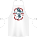 Pedal Pusher Club Cycling Cyclist Funny Cotton Apron 100% Organic White