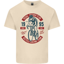 Pedal Pusher Club Cycling Cyclist Funny Mens Cotton T-Shirt Tee Top Natural
