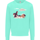 Peeing Dog in the Mountains Funny Kids Sweatshirt Jumper Peppermint