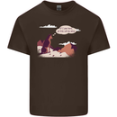 Peeing Dog in the Mountains Funny Kids T-Shirt Childrens Chocolate