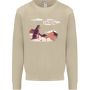 Peeing Dog in the Mountains Funny Mens Sweatshirt Jumper Sand