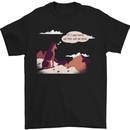 Peeing Dog in the Mountains Funny Mens T-Shirt Cotton Gildan Black