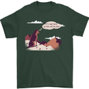 Peeing Dog in the Mountains Funny Mens T-Shirt Cotton Gildan Forest Green